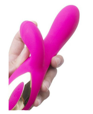 Vibromasseur rabbit rose ergot à picots 10 programmes USB 